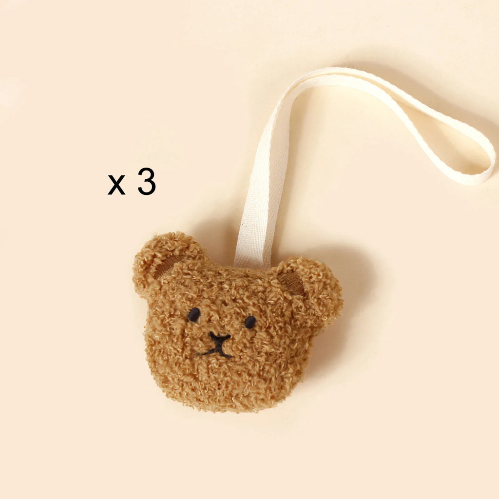 Fashion Teddy Pacifier Holder Baby Embroidered Bear Face Moon Clip For Newborn Kids Comforter Toys Toddler Gifts