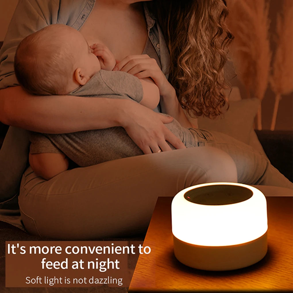 Baby White Noise Machines with Night Light Sleeping Relaxation Tool Portable Touch Adjustable USB Rechargeable for Home Travel
