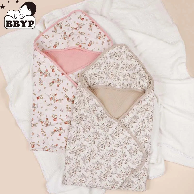 4Layers Soft Warm Cozy bath towel Toddler,Fluffy Infant or Newborn Receiving Wrap Swaddle