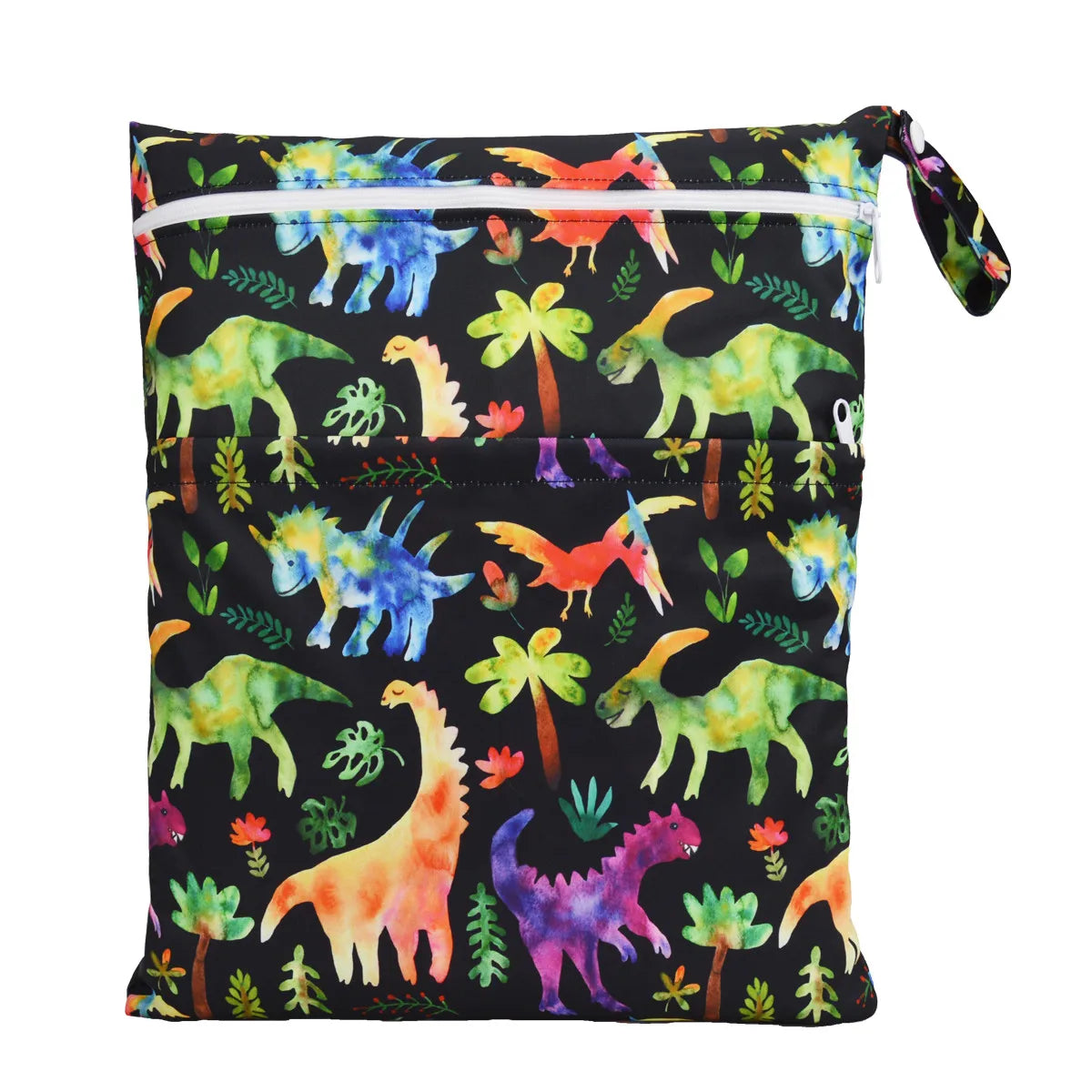 Wet Dry Bag With Two Zippered For Baby Diapers Nappies Waterproof Reusable 36cmx29cm