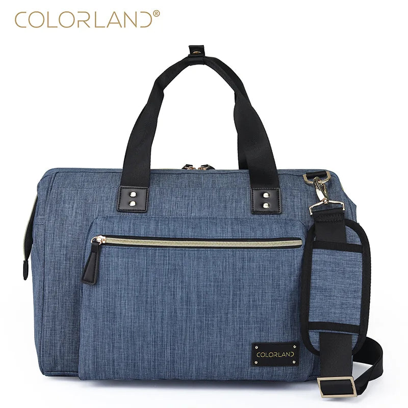Colorland Stylish Large Multi-function Waterproof Messenger Tote Baby Diaper Bag Nappy Changing Bag+Changing Pad