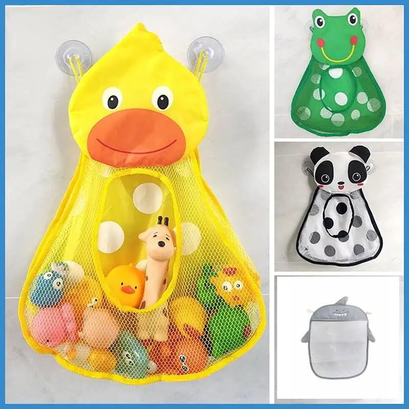 Baby Bath Toy Storage Bag Shower Holder Toys Organizer Net Baskets Water Toys Game Bag for Kids Strong Suction Cups