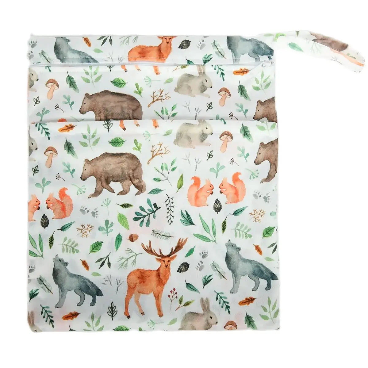 Wet Dry Bag With Two Zippered For Baby Diapers Nappies Waterproof Reusable 36cmx29cm