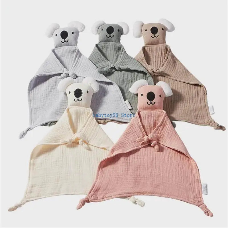 Y4UD Cotton Comforter Blanket Sleep Toy Newborns Soothe Appease Towel Cuddle Snuggle Toy Infant Baby Comforters Blanket