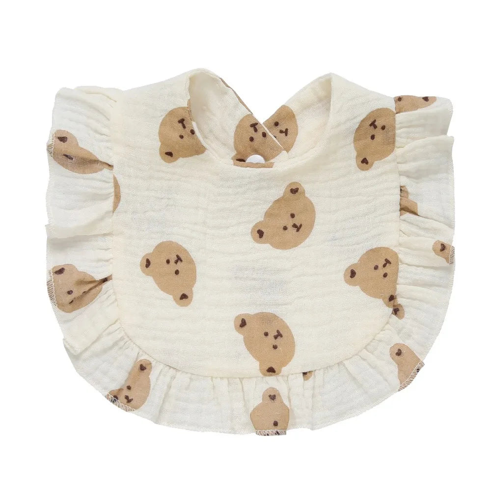 Creative Cotton Newborn Bibs Soft Material Absorbent Infant Burp Cloths Colorful Drool Bandana Baby Stuff