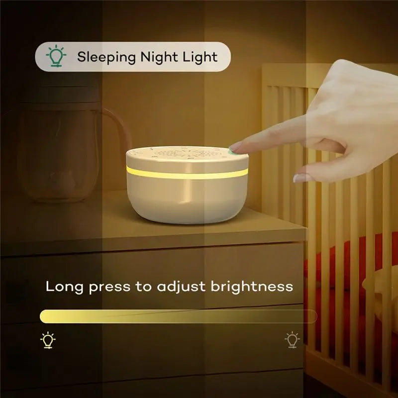 ABRB-Sleep White Noise Portable Sound Machine For Adults Kids Baby With 30 Soothing Sounds 5 Color Night Light