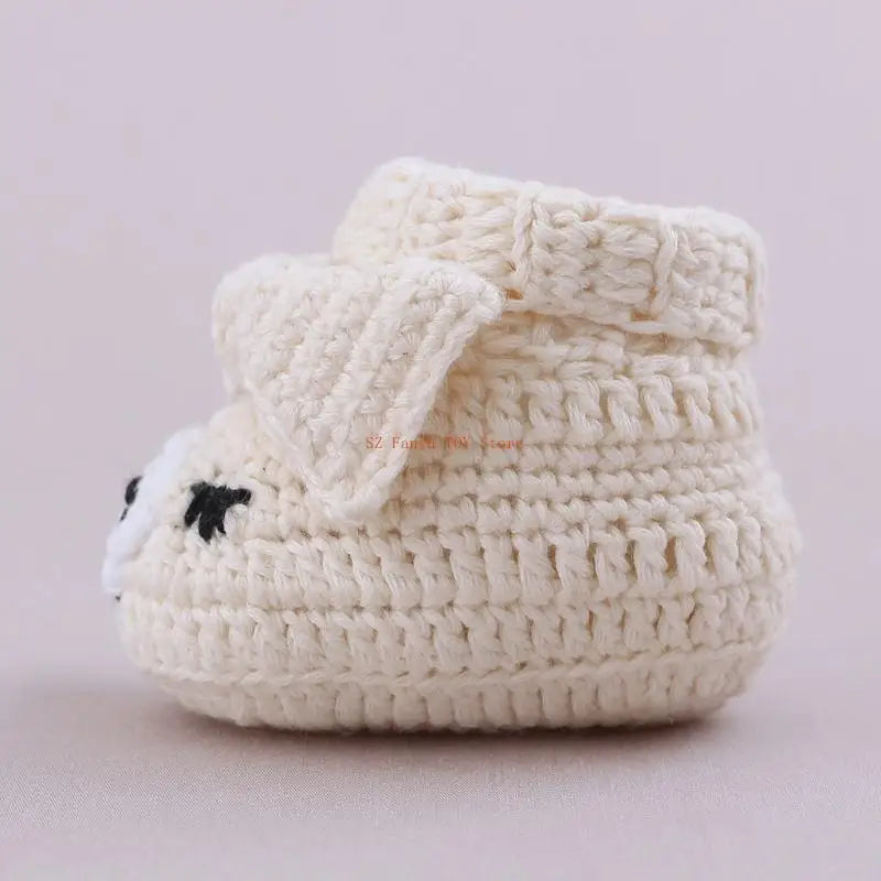 96GC 10cm Length Knitted Baby Shoes for Toddler Infant Baby Knitting Crochet Booties Gift for Newborn Baby