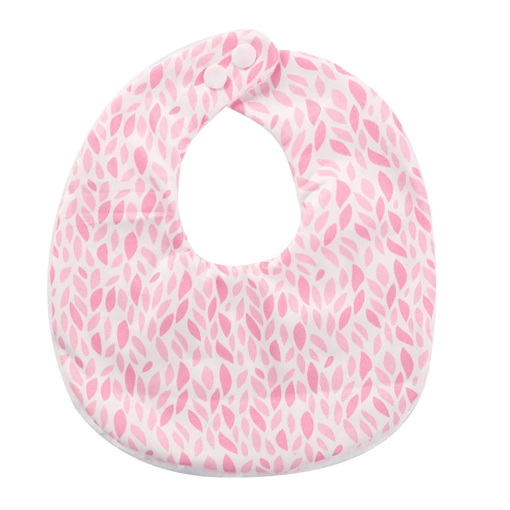 Flower Print Baby Bib Stuff Cotton Adjustable Snap Bandana Scarf for Kids Newborn Boys Girls Feeding Saliva Towel Burp Cloth