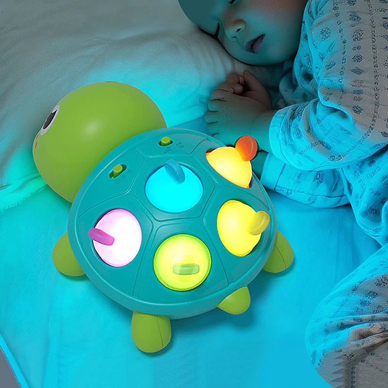 Baby Toys 6–12 Months, Musical Turtle Infant Toy, Teething Toy With Light Up For Babies, Early Learning Educational Toy