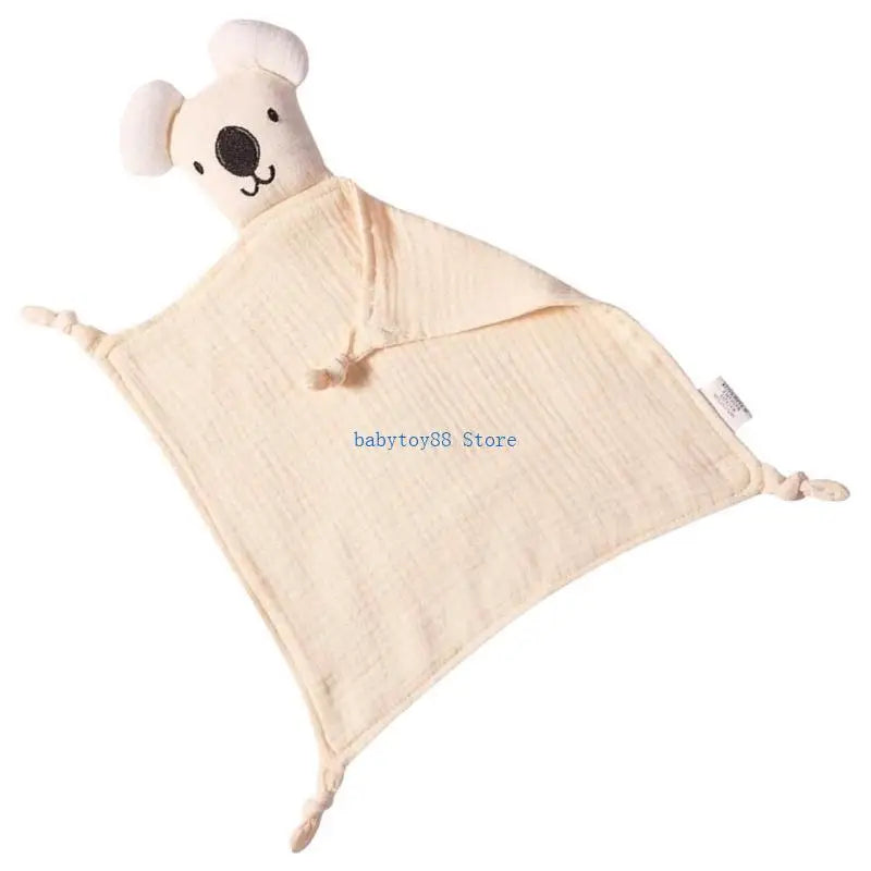 Y4UD Cotton Comforter Blanket Sleep Toy Newborns Soothe Appease Towel Cuddle Snuggle Toy Infant Baby Comforters Blanket