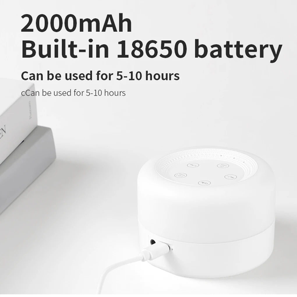 Baby White Noise Machines with Night Light Sleeping Relaxation Tool Portable Touch Adjustable USB Rechargeable for Home Travel