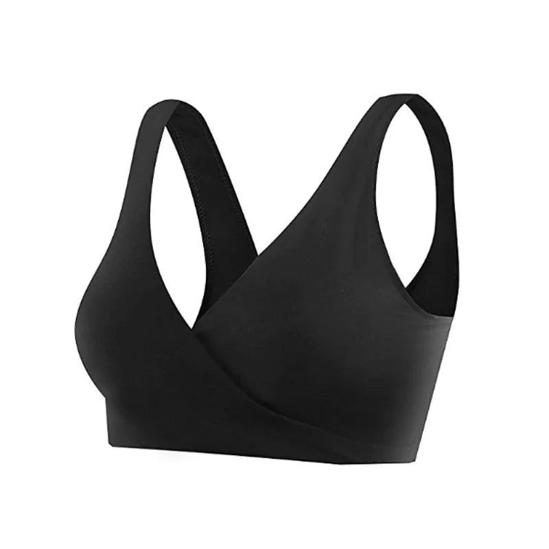 Lactation French Underwear Cross Convenient Breastfeeding No Steel Rim Cross-border Maternity Feeding Bra