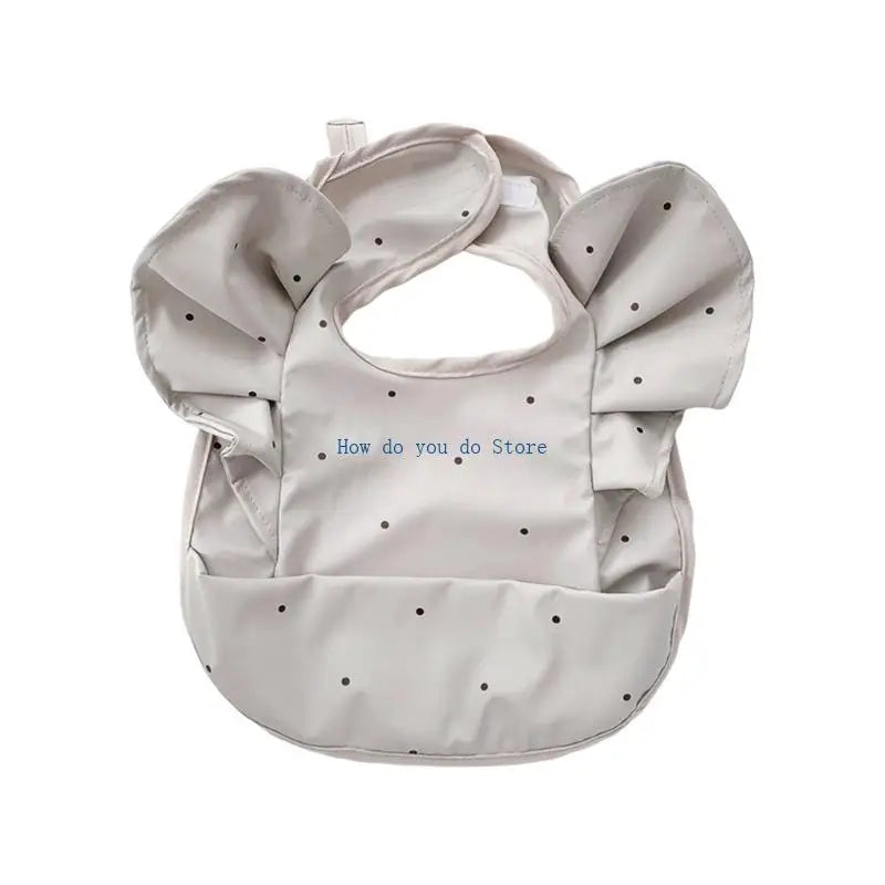 19QF Adjustable Baby Feeding Bib Lightweight Travel Friendly Winged Design Burp Cloth Easy Wipe Saliva Towel for Toddler