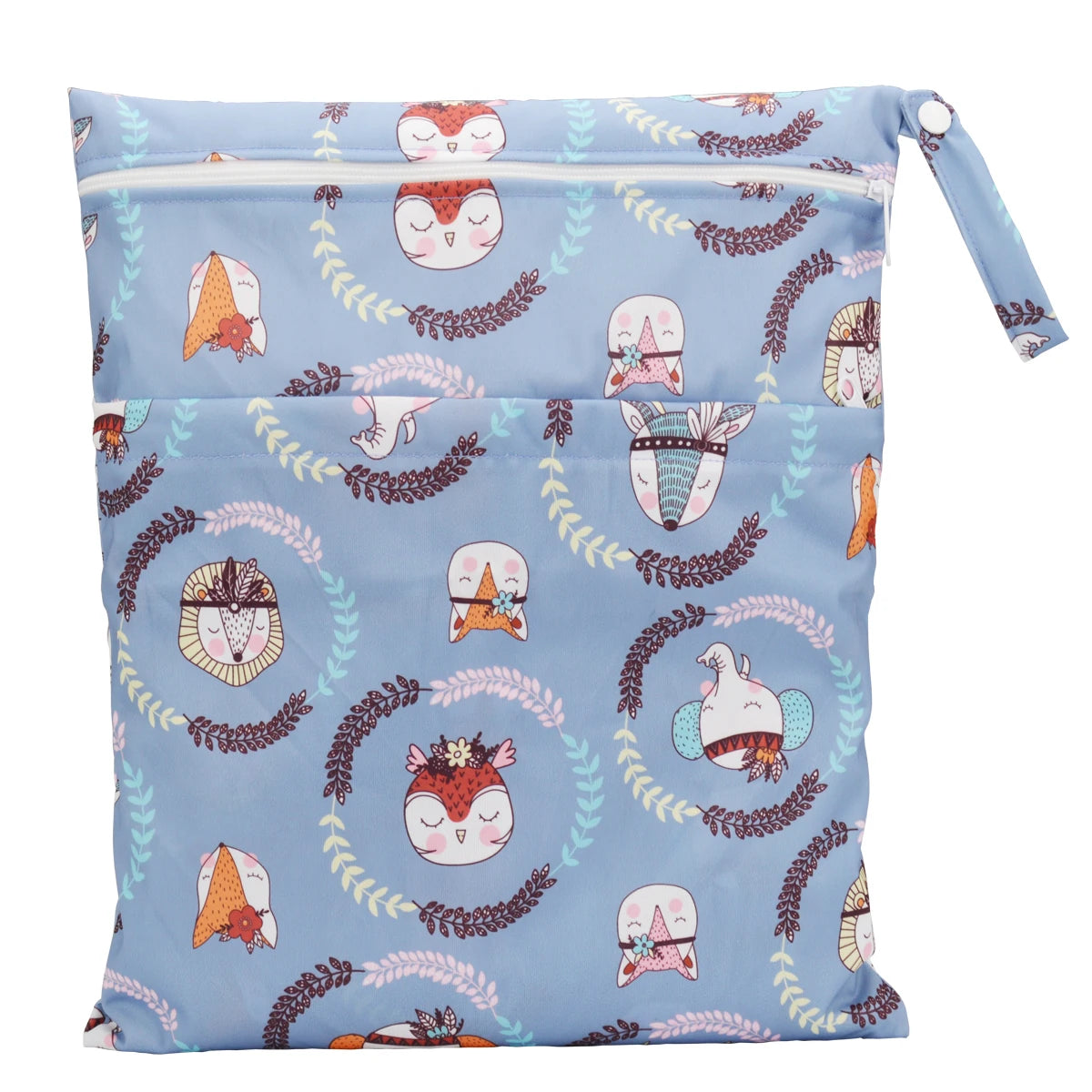 Wet Dry Bag With Two Zippered For Baby Diapers Nappies Waterproof Reusable 36cmx29cm