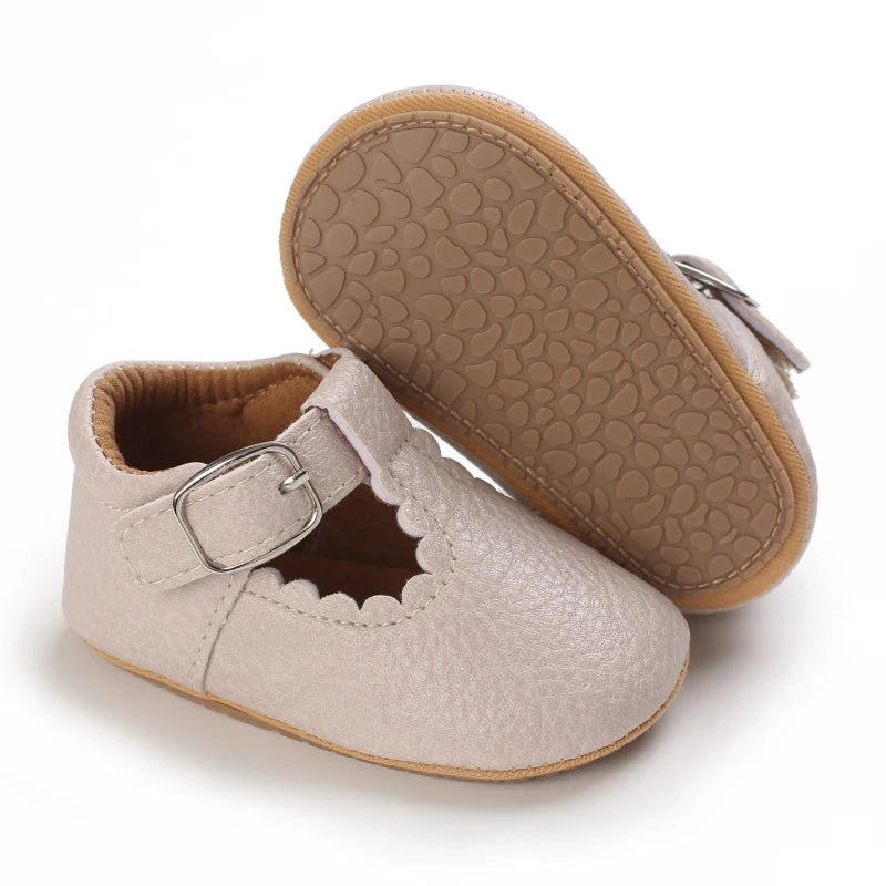 Pink Baby Girls First Step Shoes Baby Moccasins Soft Bottom Rubber Non-slip Toddler First Walkers Baby Booties Girls