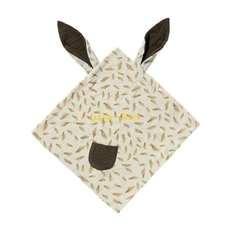 Y4QA Multi-pattern Cotton Baby Comforter Blanket Muslin Security Blanket Baby Lovey Boy Girl Soft Baby Gift Lightweight Bibs-