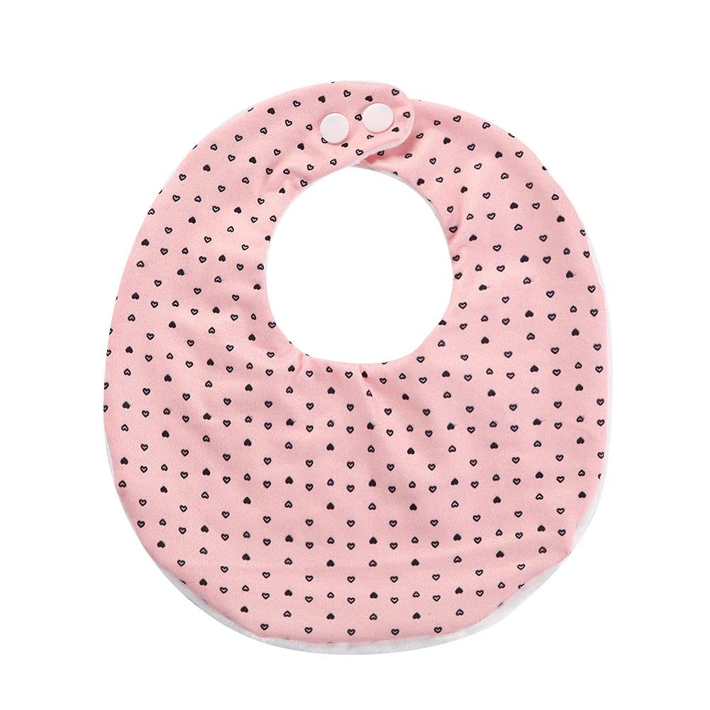 Flower Print Baby Bib Stuff Cotton Adjustable Snap Bandana Scarf for Kids Newborn Boys Girls Feeding Saliva Towel Burp Cloth