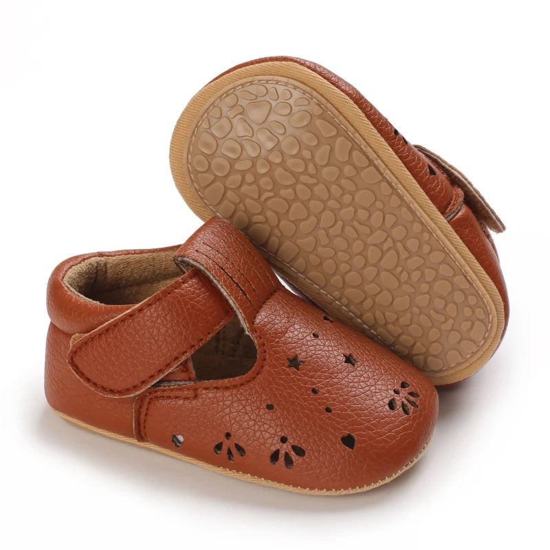 Pink Baby Girls First Step Shoes Baby Moccasins Soft Bottom Rubber Non-slip Toddler First Walkers Baby Booties Girls