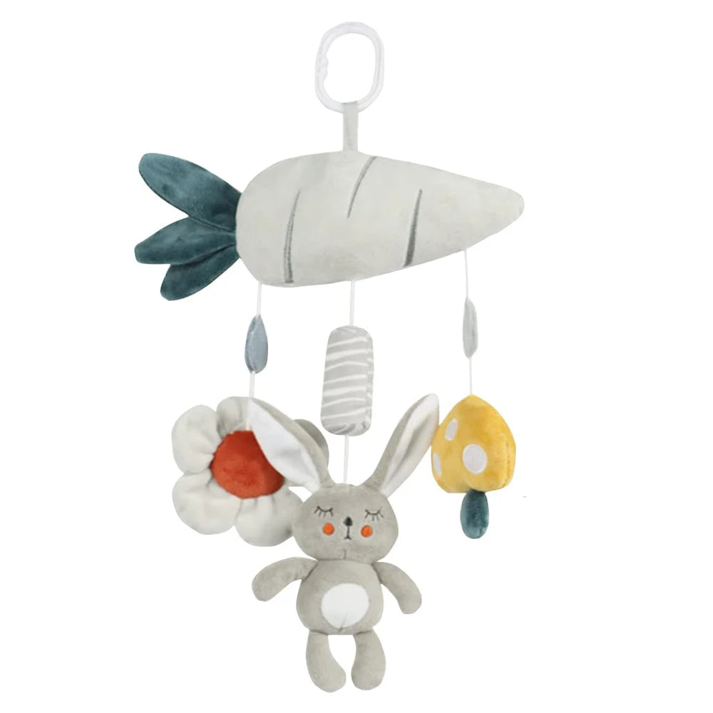 Car Seat Toys for Babies Rattle Mirror Crinkle Squeaky Carseat Stroller Toys 0-6 Months Developmental Newborn Baby Girl Gifts