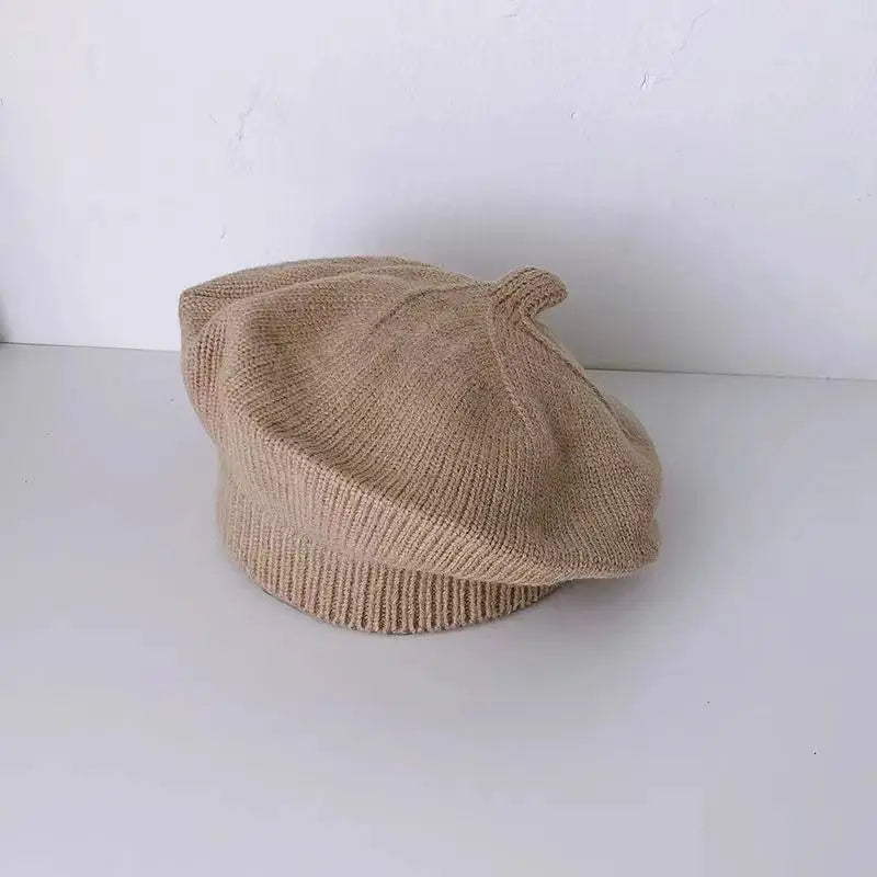 New Arrival Knitted Baby Beret Toddler Fashion French Style Beanie Hat Soft Warm Infant Casual Headwear Cute Kid Winter Knit Hat