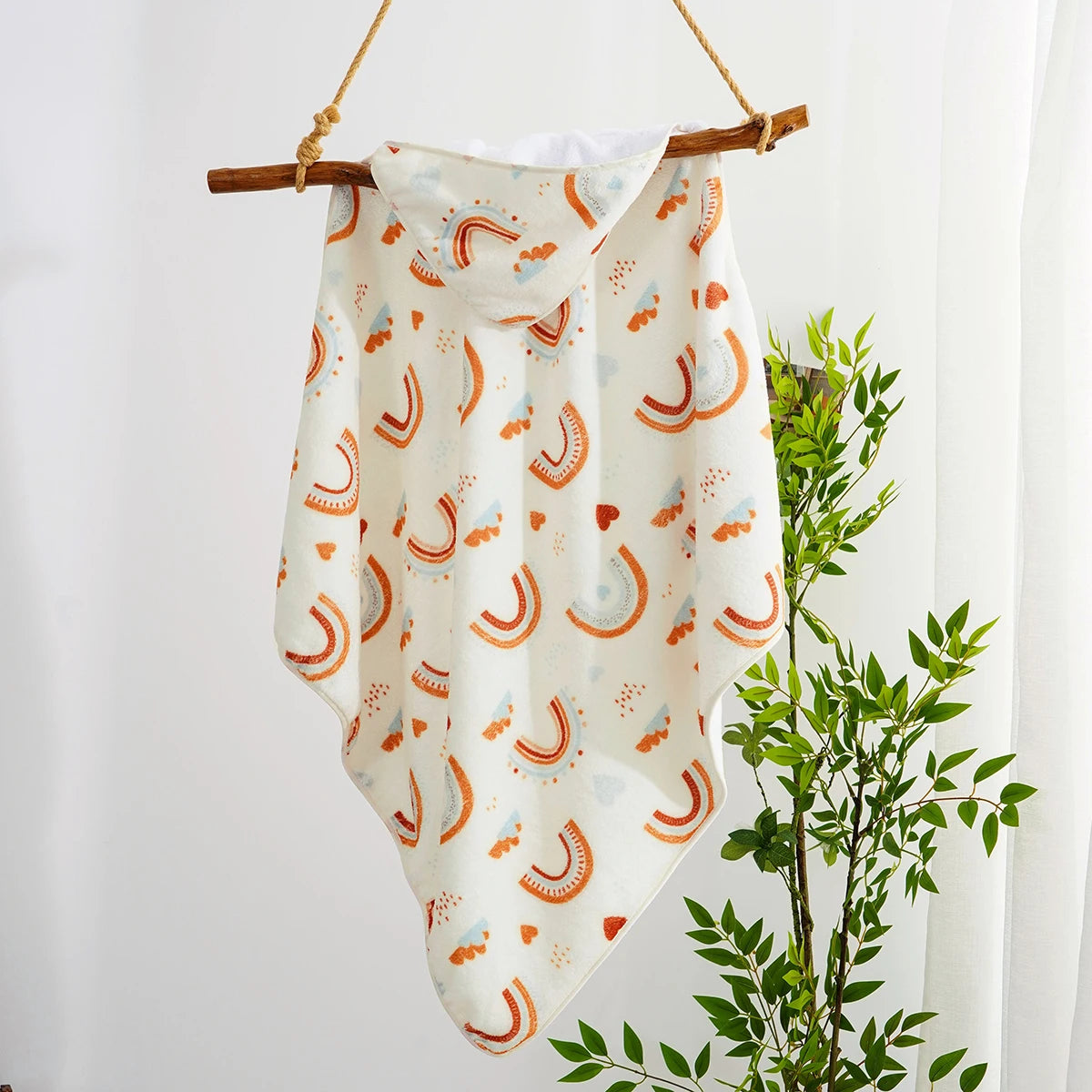 80c×80CM Thick Baby Fleece Blanket Absorbent Bath Towel Warm Newborn Swaddle Wrap