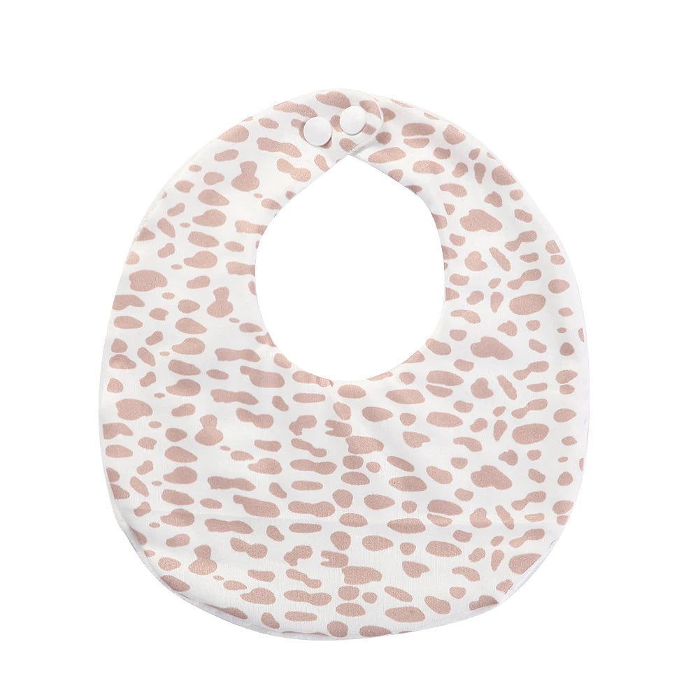 Flower Print Baby Bib Stuff Cotton Adjustable Snap Bandana Scarf for Kids Newborn Boys Girls Feeding Saliva Towel Burp Cloth