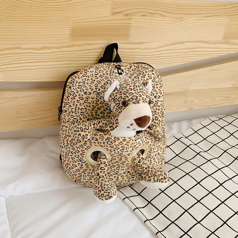 Baby Safety Harness Walker Strap Anti Lost Children Backpack Cute Cartoon Animal Traction  Plush With 100cm Rope
