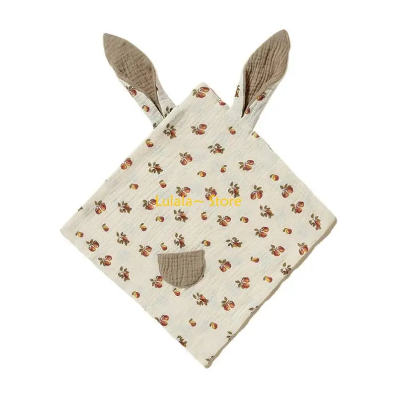 Y4QA Multi-pattern Cotton Baby Comforter Blanket Muslin Security Blanket Baby Lovey Boy Girl Soft Baby Gift Lightweight Bibs-