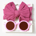 Children's Headband Glasses Set Baby Sunglasses Headband Two-piece Set Baby Headscarf Sun Visor Combination Children's Products