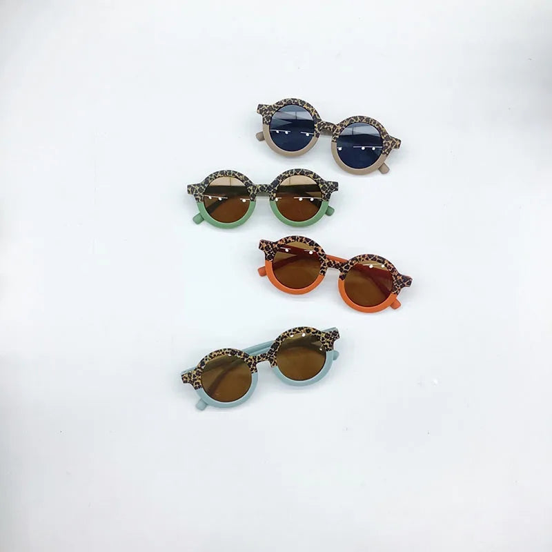 MILANCEL New Summer Baby Sunglasses Kids Cute Leopard UV Resistant Sunglasses Children Girls Shades Decorative Glasses