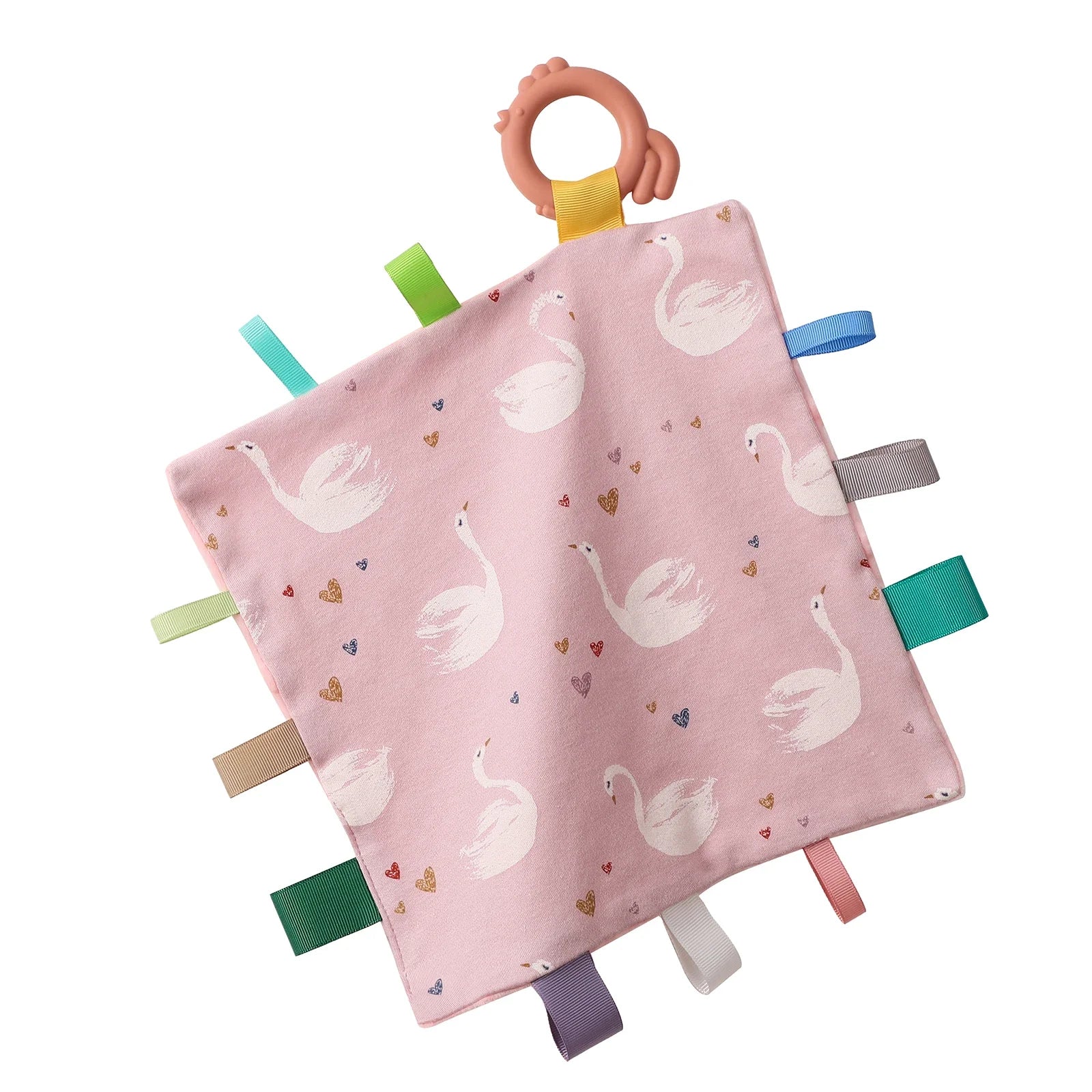 Baby Towel Baby Appease Towel Colorful Security Tags Blanket Soothing Sensory Soft Comforter Newborn Toddlers Baby Handkerchief