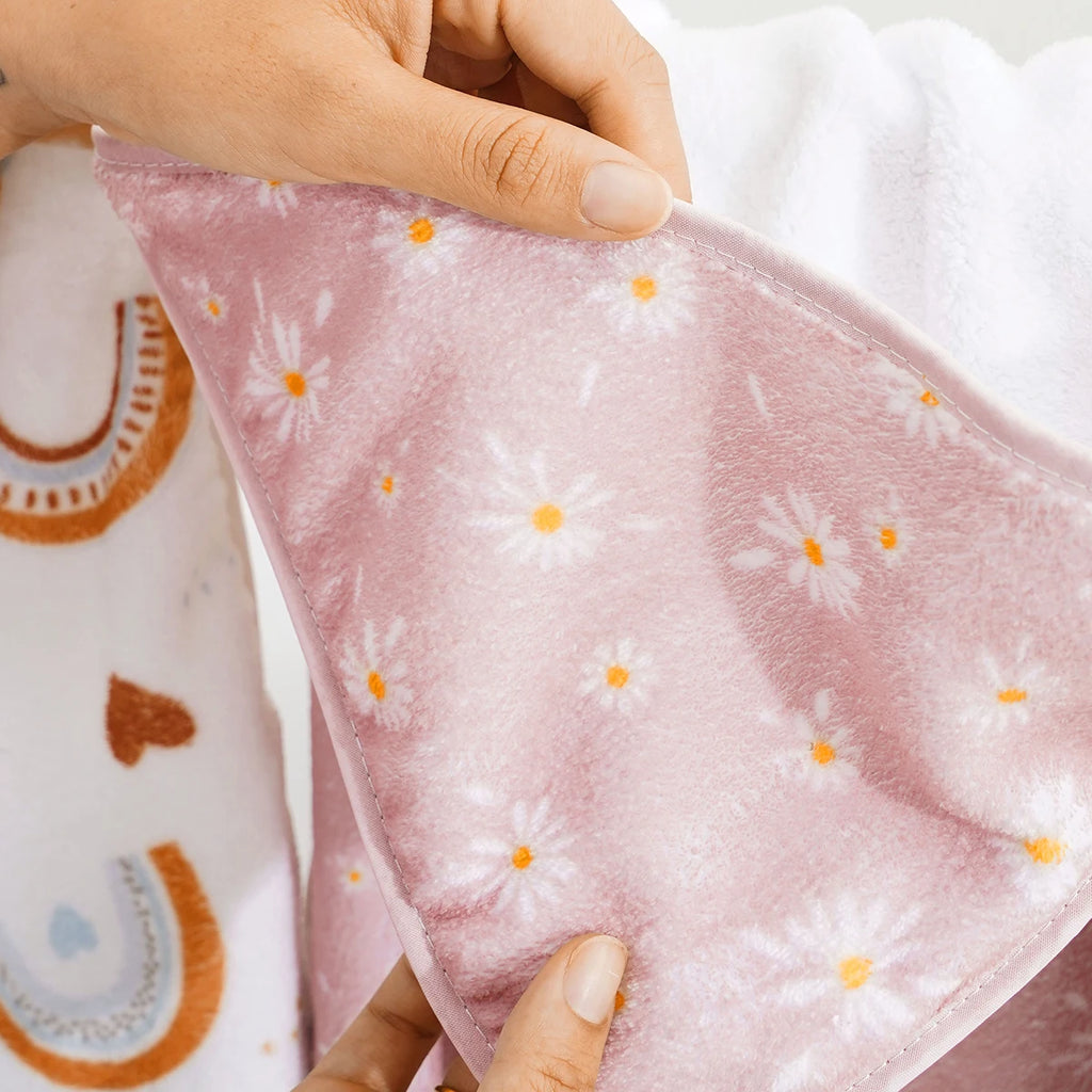 80c×80CM Thick Baby Fleece Blanket Absorbent Bath Towel Warm Newborn Swaddle Wrap