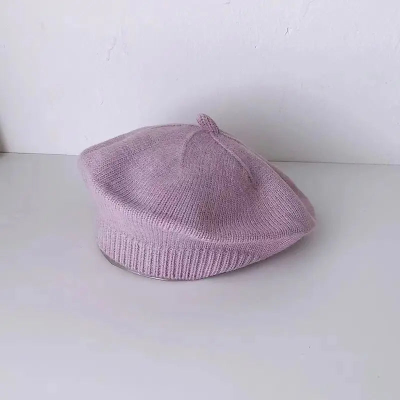New Arrival Knitted Baby Beret Toddler Fashion French Style Beanie Hat Soft Warm Infant Casual Headwear Cute Kid Winter Knit Hat