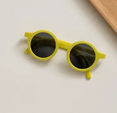 Classic Ins Folding Sunglasses Children Designer Pink Round Frame Sun Glasses Girls Boy Goggles Student Eyewear Lentes Sol Mujer