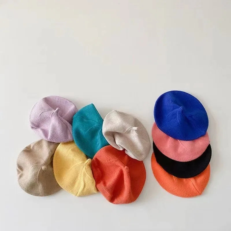 New Arrival Knitted Baby Beret Toddler Fashion French Style Beanie Hat Soft Warm Infant Casual Headwear Cute Kid Winter Knit Hat