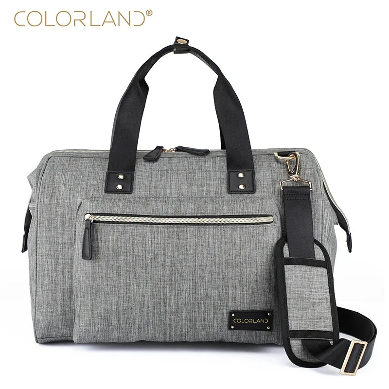 Colorland Stylish Large Multi-function Waterproof Messenger Tote Baby Diaper Bag Nappy Changing Bag+Changing Pad