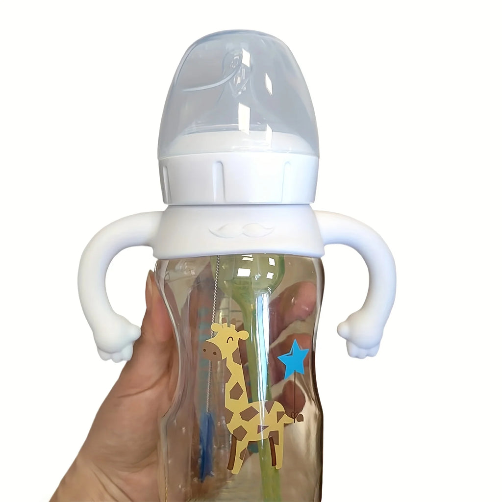 Little-hand Silicone Universal Baby Bottle Handle Sleeve, Multi-functional Soft Handle for Most Normal Neck Bottles