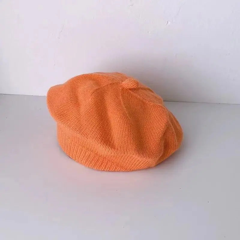 New Arrival Knitted Baby Beret Toddler Fashion French Style Beanie Hat Soft Warm Infant Casual Headwear Cute Kid Winter Knit Hat