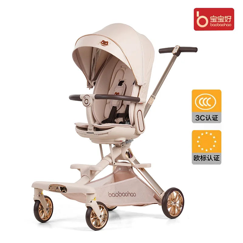 V16 Baby Walker Lightweight Baby Strollers can Sit or Lie Down  Folding Two-way High Landscape Newborn Stroller