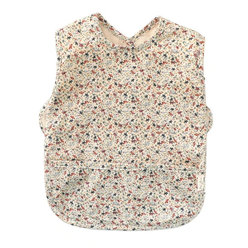 Waterproof Washable Baby Bib Burp Cloth with Pocket Bag Sleeveless Toddler Apron Smock Feeding Bibs Baby Stuff For 6-18 Months