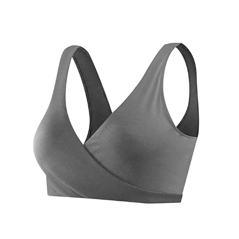 Lactation French Underwear Cross Convenient Breastfeeding No Steel Rim Cross-border Maternity Feeding Bra