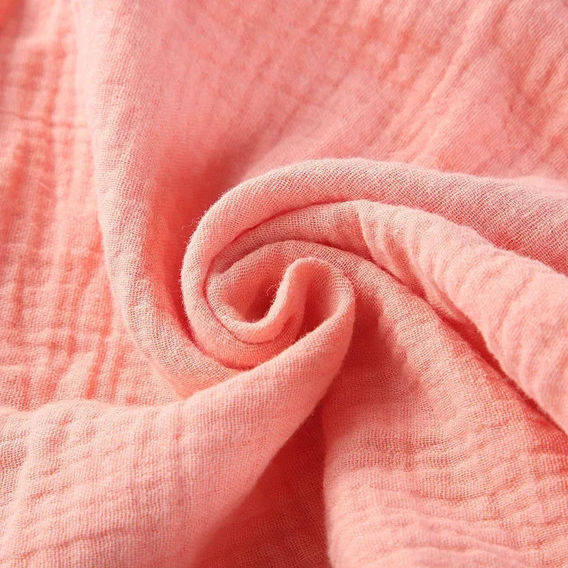 Cute Doll Solid Color Baby Comfort Blanket Baby Cotton Muslim Linen Children's Sleep Soothing Towel Baby Saliva Towel
