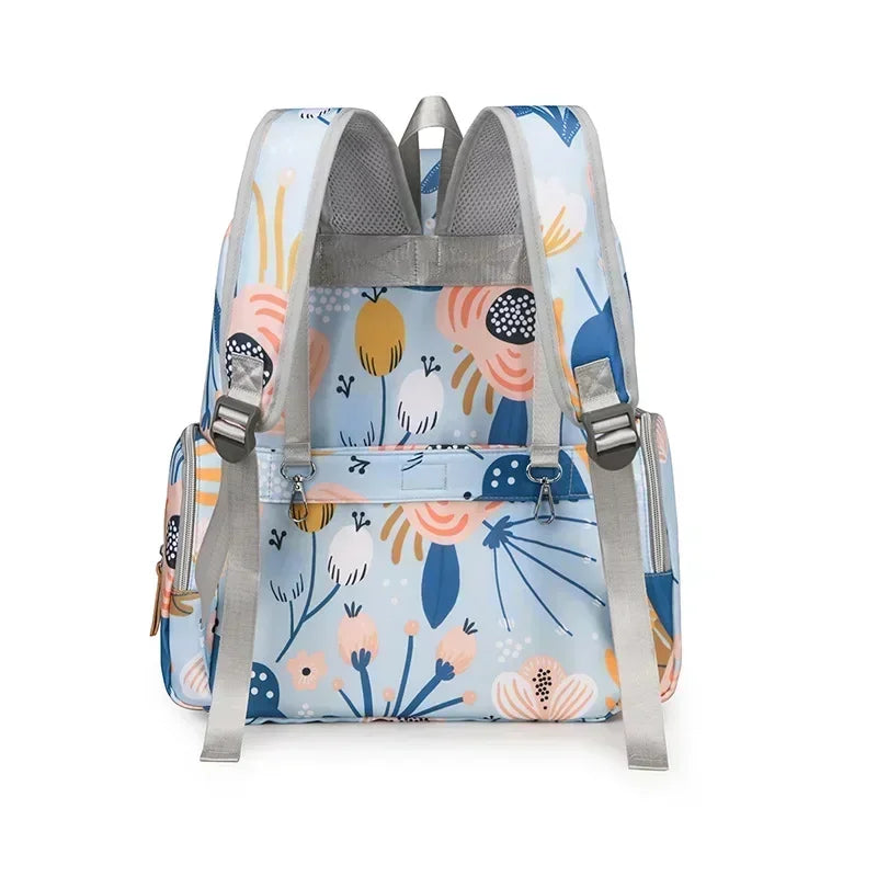 Cartoon Print Backpack Changing Bags Oxford Mother and Baby Bag Diaper Bag Fashion Large Capacity Thermal Storage Back Milk Bag