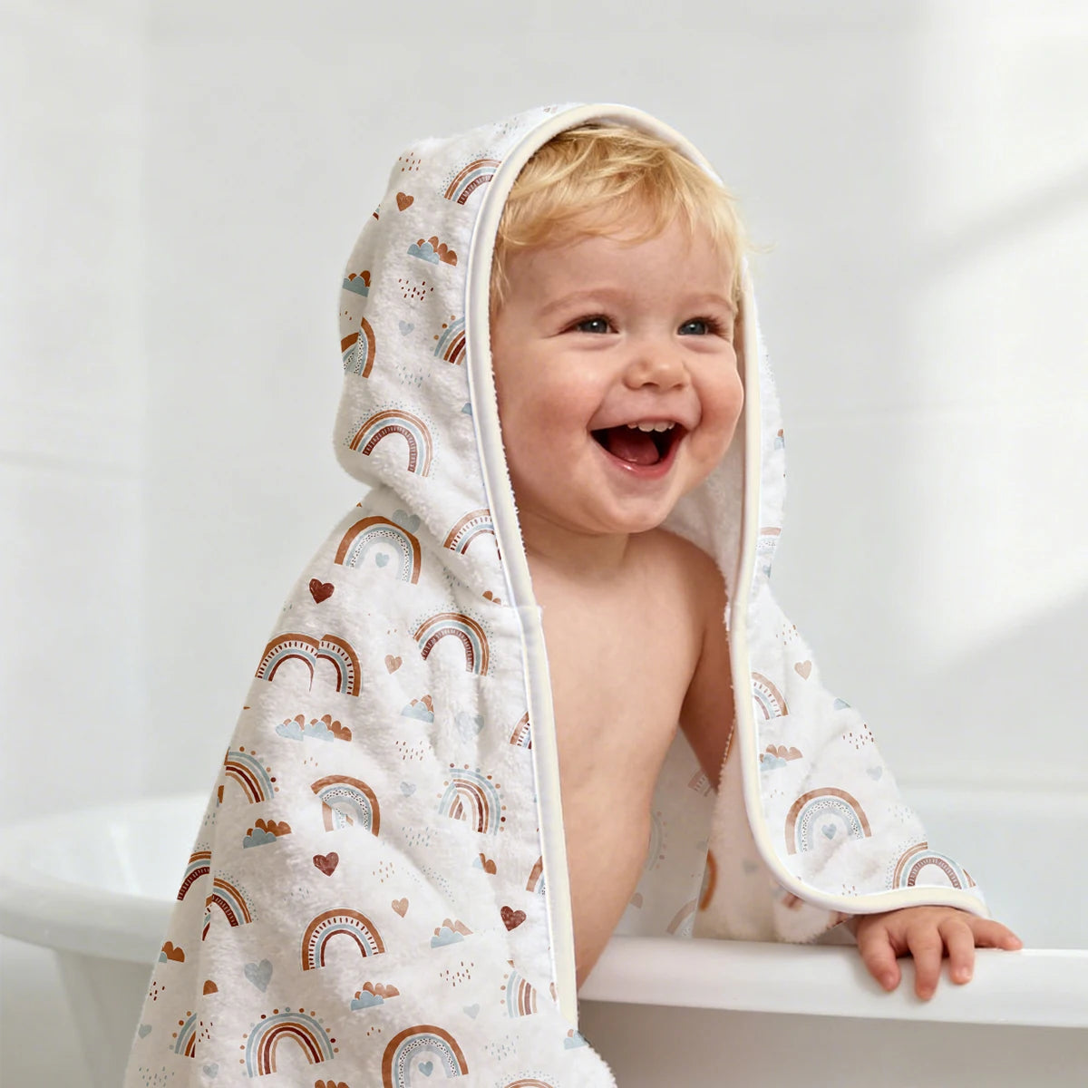 80c×80CM Thick Baby Fleece Blanket Absorbent Bath Towel Warm Newborn Swaddle Wrap