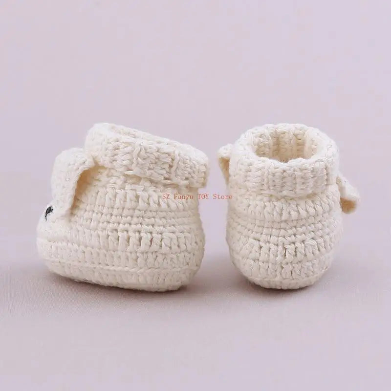 96GC 10cm Length Knitted Baby Shoes for Toddler Infant Baby Knitting Crochet Booties Gift for Newborn Baby