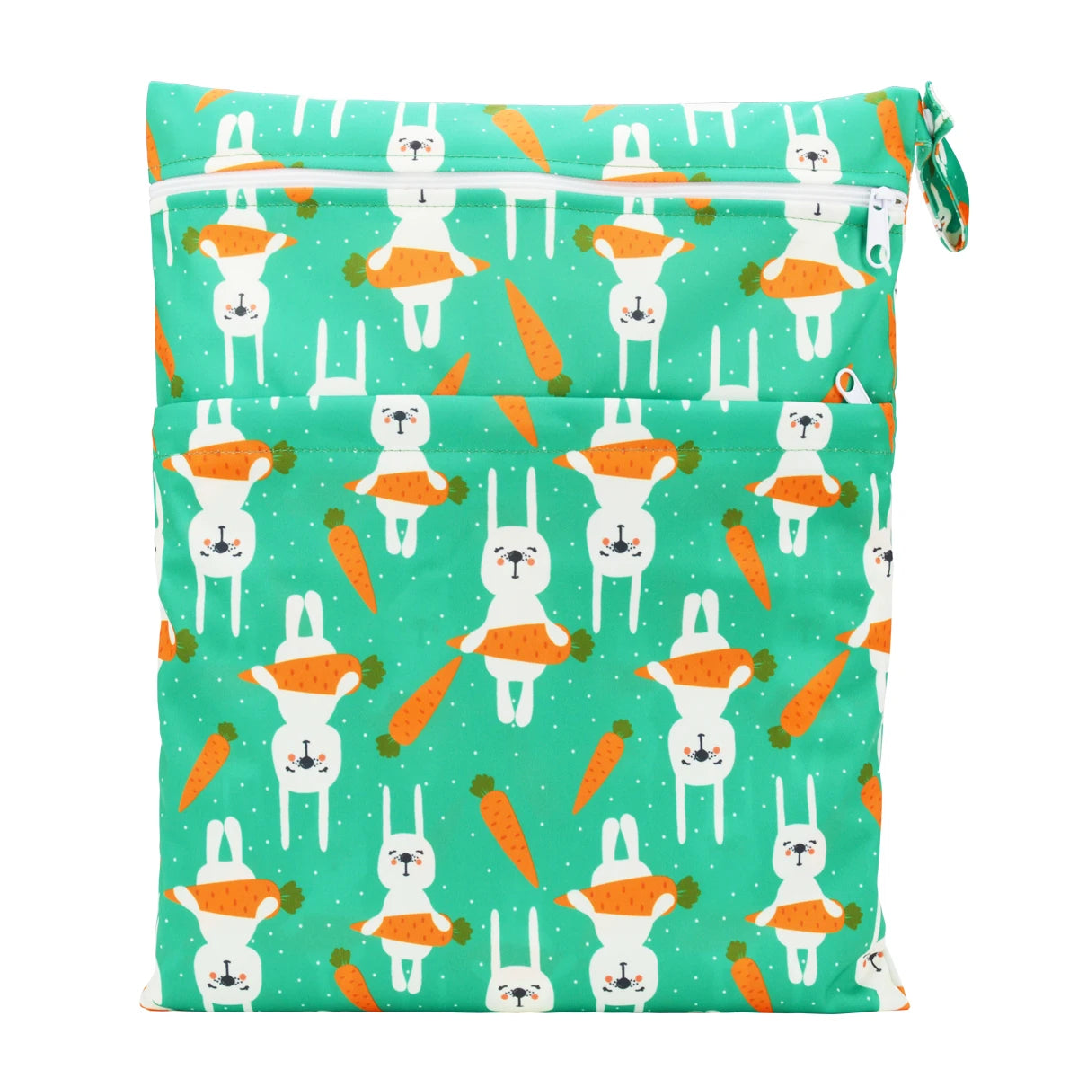 Wet Dry Bag With Two Zippered For Baby Diapers Nappies Waterproof Reusable 36cmx29cm