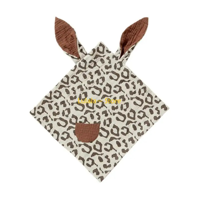 Y4QA Multi-pattern Cotton Baby Comforter Blanket Muslin Security Blanket Baby Lovey Boy Girl Soft Baby Gift Lightweight Bibs-