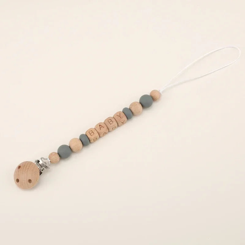 Baby Pacifier Clips Personalized Name Teethers Toys Dummy Nipples Holder Chain Babies Accessories Newborn Gift Pacifiers Chains
