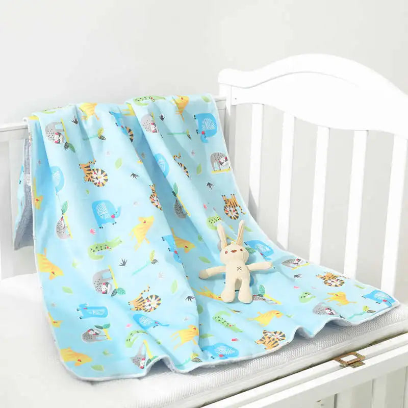 Ultra Soft Micro Plush Warm Reversible Cute Warm Baby Blanket Cute Warm Baby Blanket   Fluffy Infant or Newborn Receiving Blanke