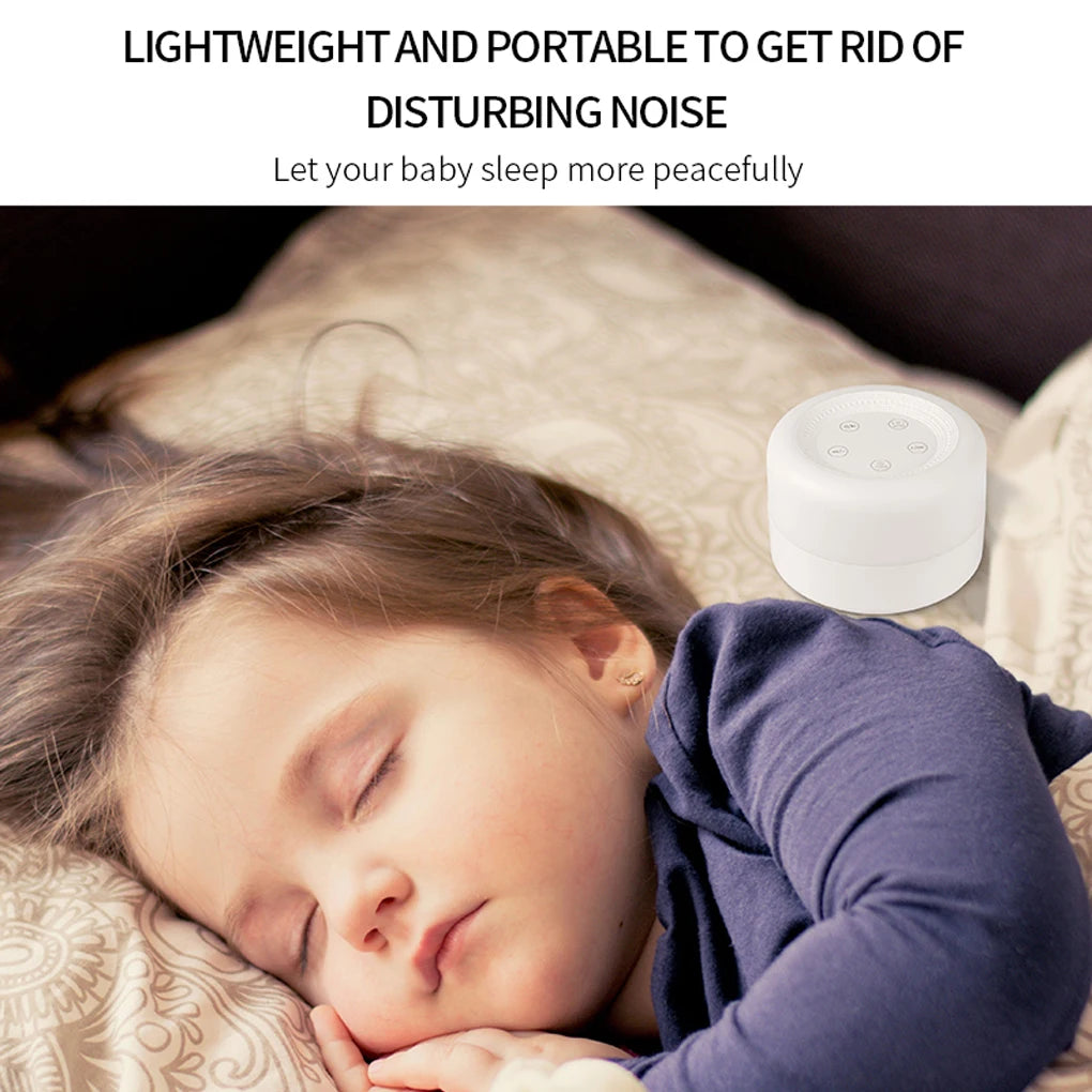 Baby White Noise Machines with Night Light Sleeping Relaxation Tool Portable Touch Adjustable USB Rechargeable for Home Travel